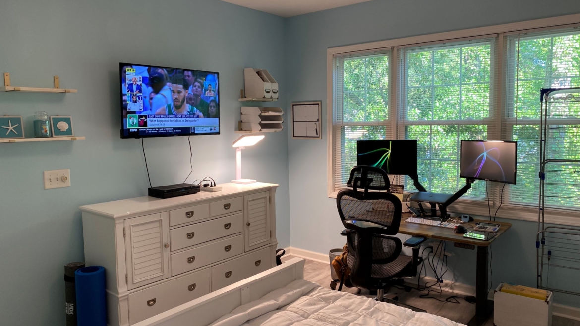 Dresser and 43 inch Cable/Smart TV in Main Bedroom