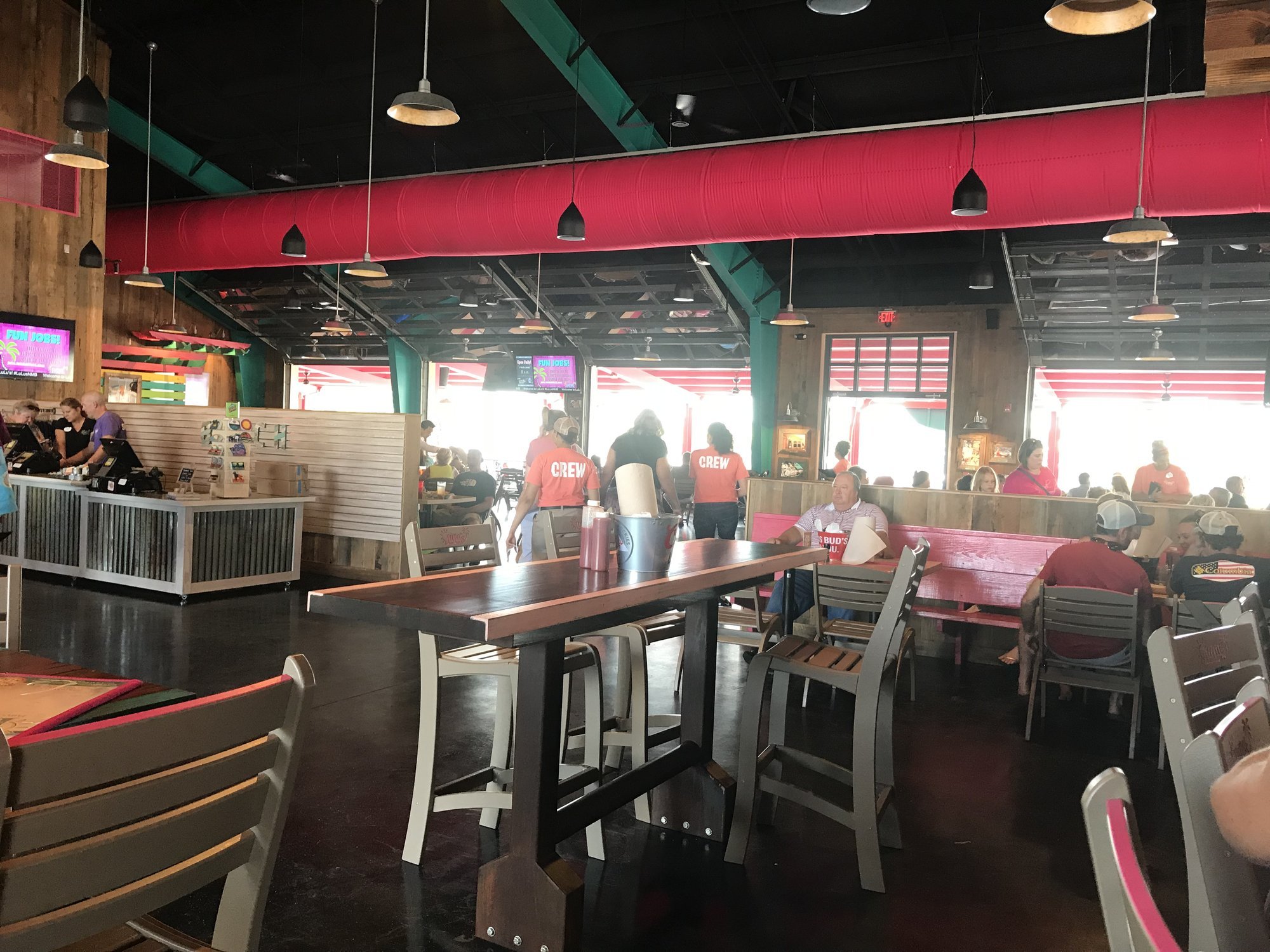 LuLu's dining room interior with colorful decor at Barefoot Landing North Myrtle Beach