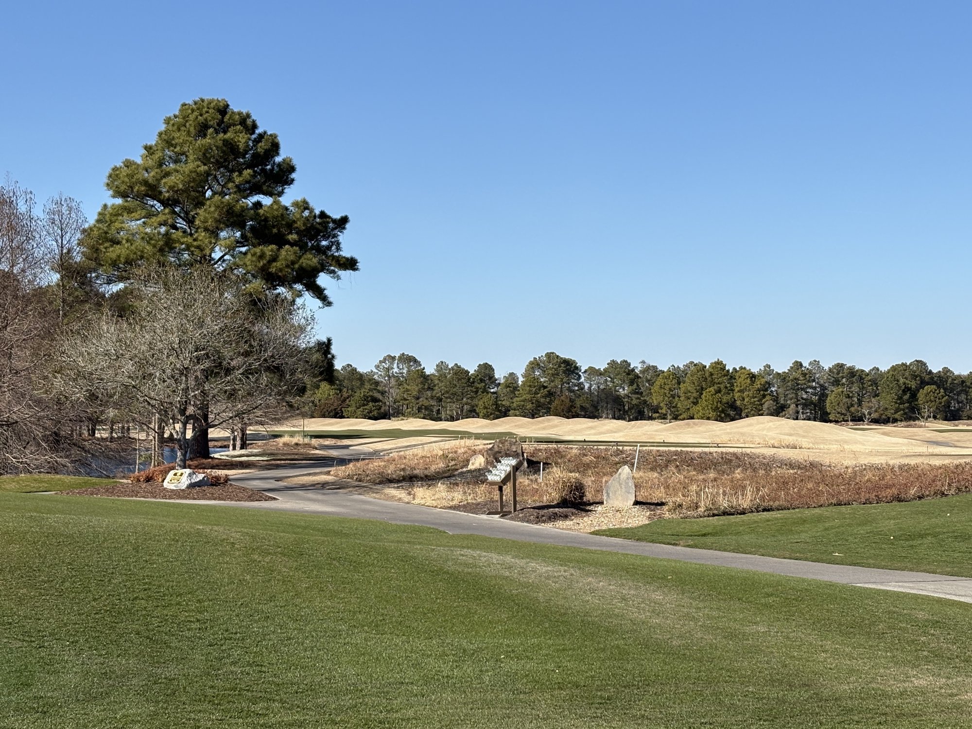 McKay nine fairway and tee box at Thistle Golf Club with links-style landscape Sunset Beach NC
